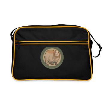 Capybara Capybaras Cadeau - Sac Retro - noir/or - Devant