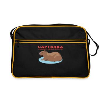 Capybara Capybaras Capybaras Capybara Cadeau - Sac Retro - noir/or - Devant
