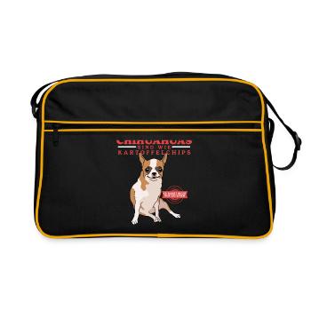 Chihuahua Dog Owner Dogs Gift - Retro Bag - black/gold - Front