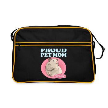 Hamster Maman Nain Hamster Golden Hamster Cadeau - Sac Retro - noir/or - Devant