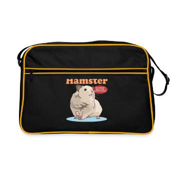 Hamster Nain Hamster Golden Hamster Cadeau - Sac Retro - noir/or - Devant