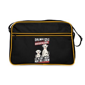 Dalmatian Dogs Dog Owner Cadeau - Sac Retro - noir/or - Devant