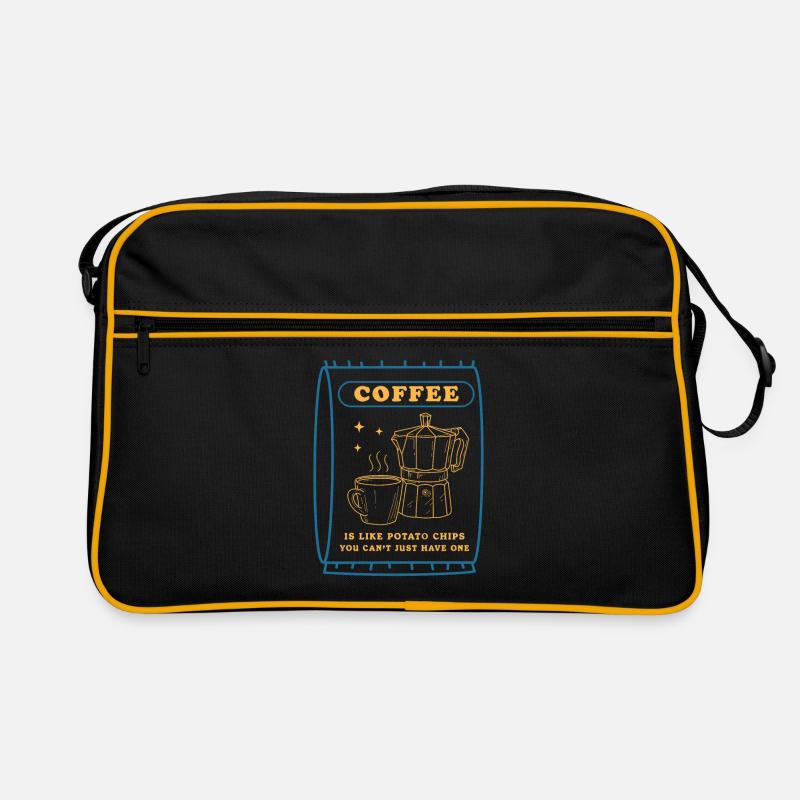 Kaffee Kaffeeliebhaber Kaffeetrinker Geschenk Retro Tasche