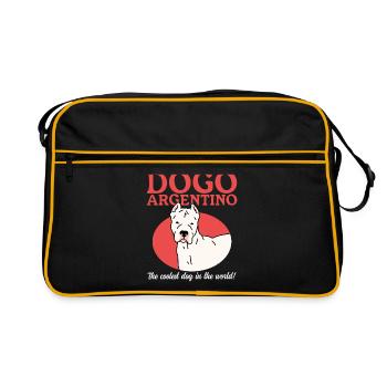Dogo Argentino Dogs Dog Owner Cadeau - Sac Retro - noir/or - Devant