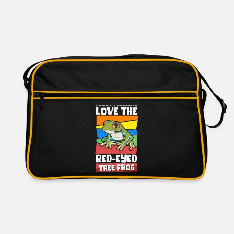 Frosch Rotaugenlaubfrosch Frösche Geschenk Retro Tasche