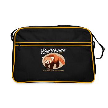 Panda Rouge Pandas Rouge Pandas Panda Rouge Cadeau - Sac Retro - noir/or - Devant