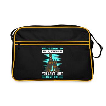 Doberman Dogs Dog Owner Gift - Retro Bag - black/gold - Front
