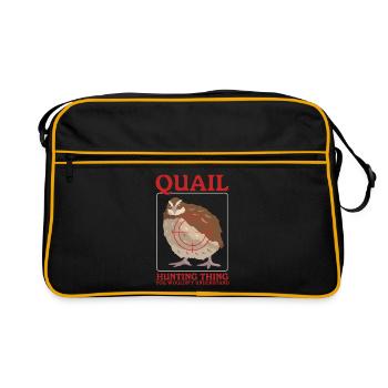 Chasse Caille Caille Chasse Caille Chasseur Caille Cadeau - Sac Retro - noir/or - Devant