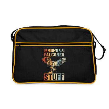 Falconer Falconry Hunting Falconry Pickling Gift - Retro Bag - black/gold - Front