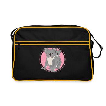 Koala Koala Koala Bear Koala Bear Cadeau - Sac Retro - noir/or - Devant