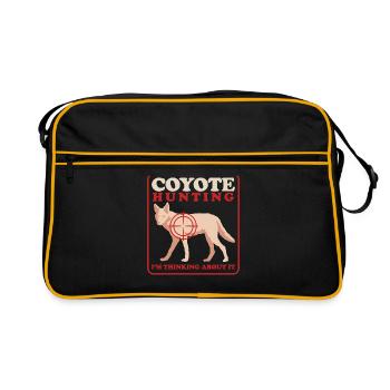 chasseur chasse chasse permis de chasse chasseresse cadeau - Sac Retro - noir/or - Devant