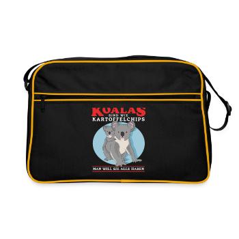 Koala Koala Koala Bear Koala Bear Cadeau - Sac Retro - noir/or - Devant