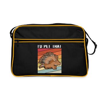 Porcs-épics Cadeau de porc-épic - Sac Retro - noir/or - Devant