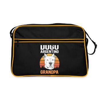 Dogo Argentino Grandpa Dog Cadeau - Sac Retro - noir/or - Devant