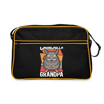 Chinchilla Grand-père propriétaire Chinchillas cadeau - Sac Retro - noir/or - Devant