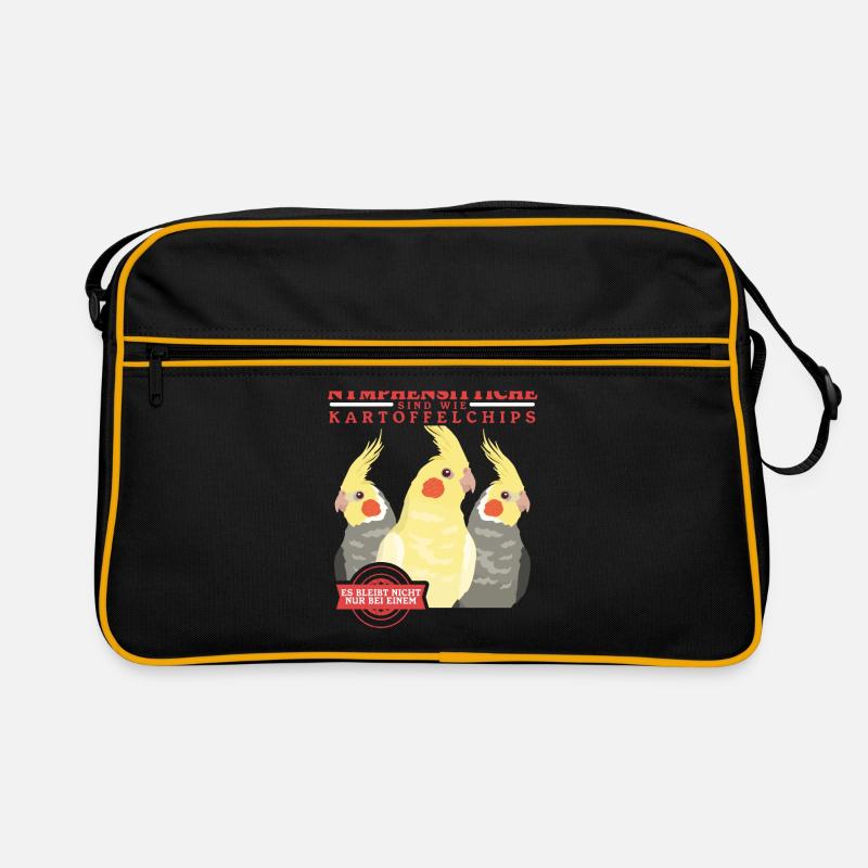 Nymphensittiche Vogel Vogelbesitzer Geschenk Retro Tasche