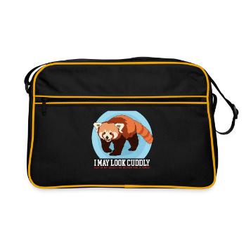 Red Panda Red Pandas Red Panda Gift - Retro Bag - black/gold - Front