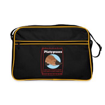 Ornithorynque Cadeau Ornithorynque - Sac Retro - noir/or - Devant