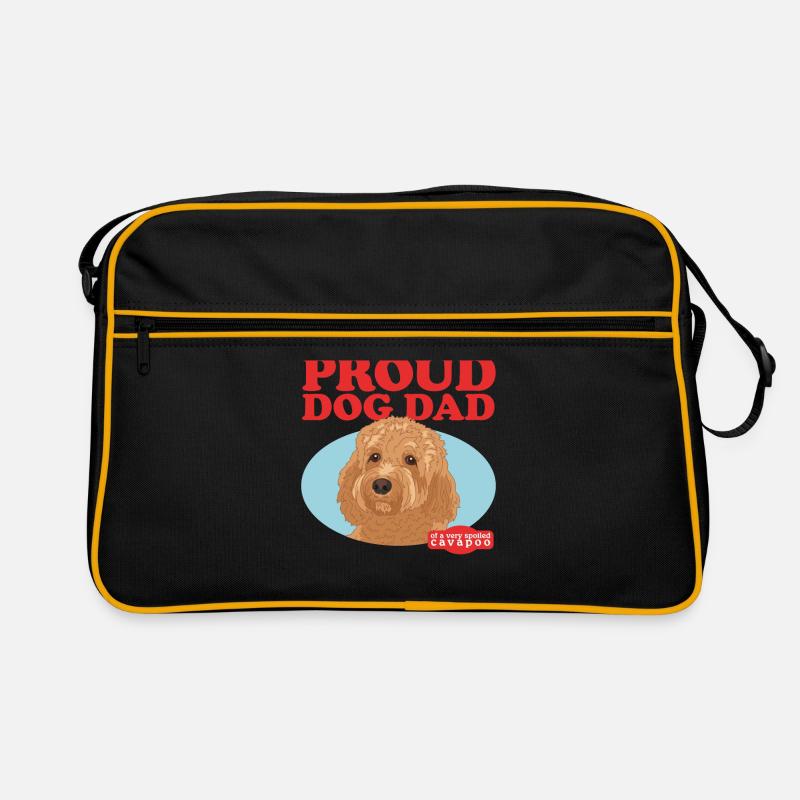 Cavapoo Dad Hund Cavoodle Hundebesitzer Geschenk Retro Tasche