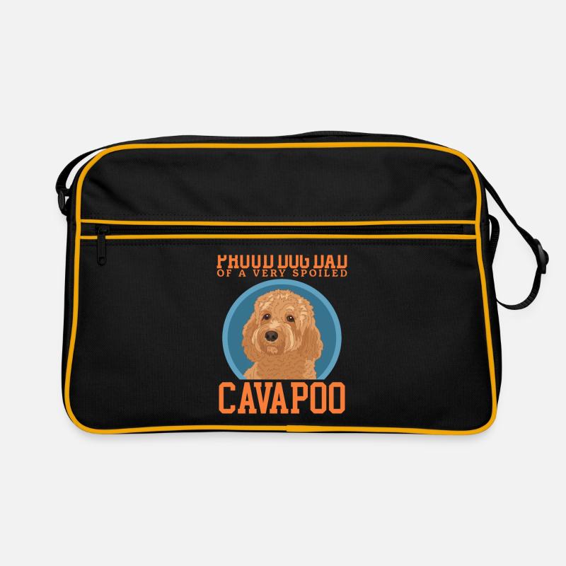 Cavapoo Dad Hunde Cavoodle Hundebesitzer Geschenk Retro Tasche