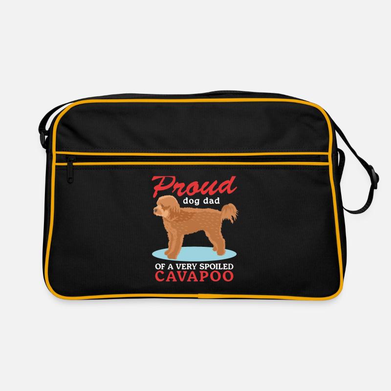 Cavapoo Dad Hunde Hundebesitzer Cavoodle Geschenk Retro Tasche