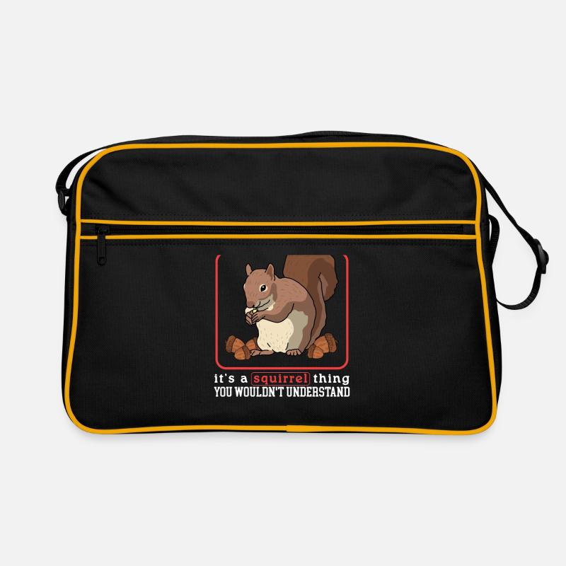 Süßes Eichhörnchen Hörnchen Grauhörnchen Geschenk Retro Tasche