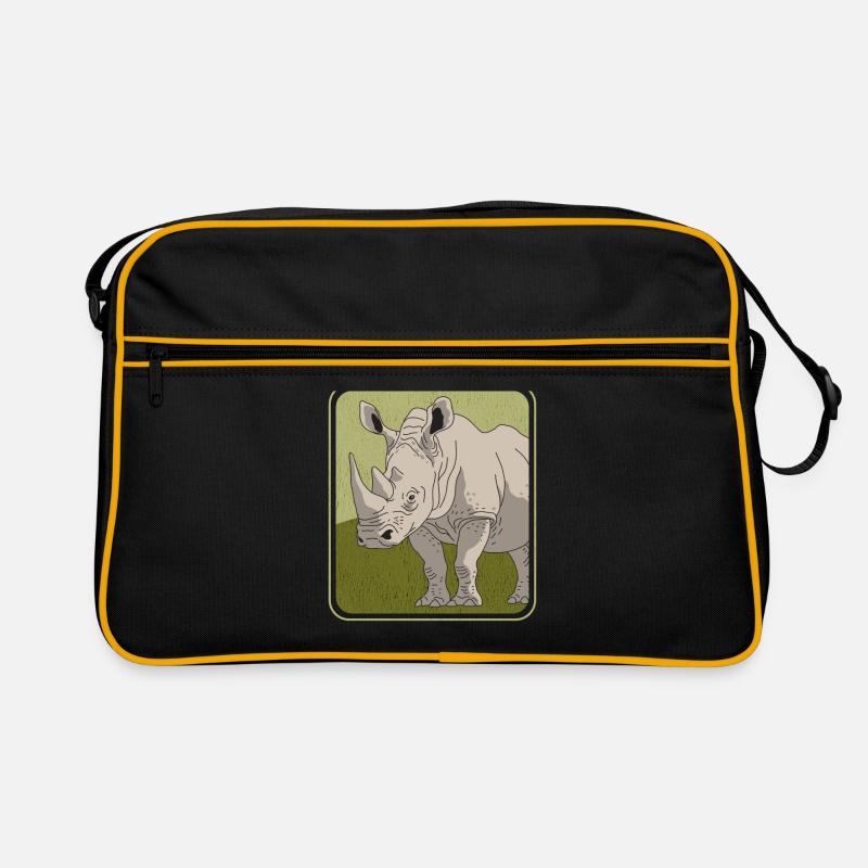 Nashorn Rhinozeros | Nashörner Geschenk Retro Tasche