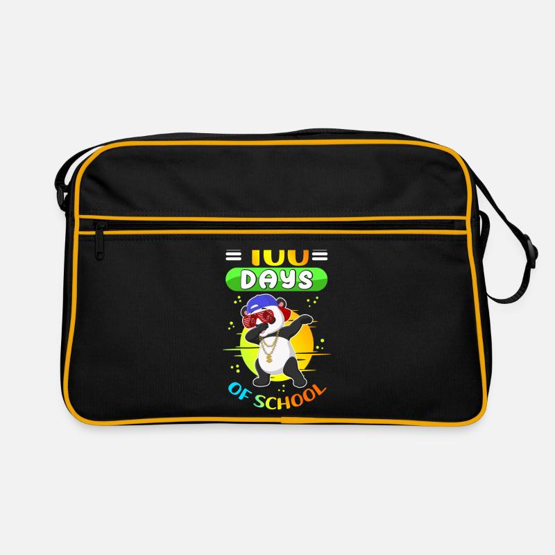 100 School Days Kids Students School Gift Retro Bag