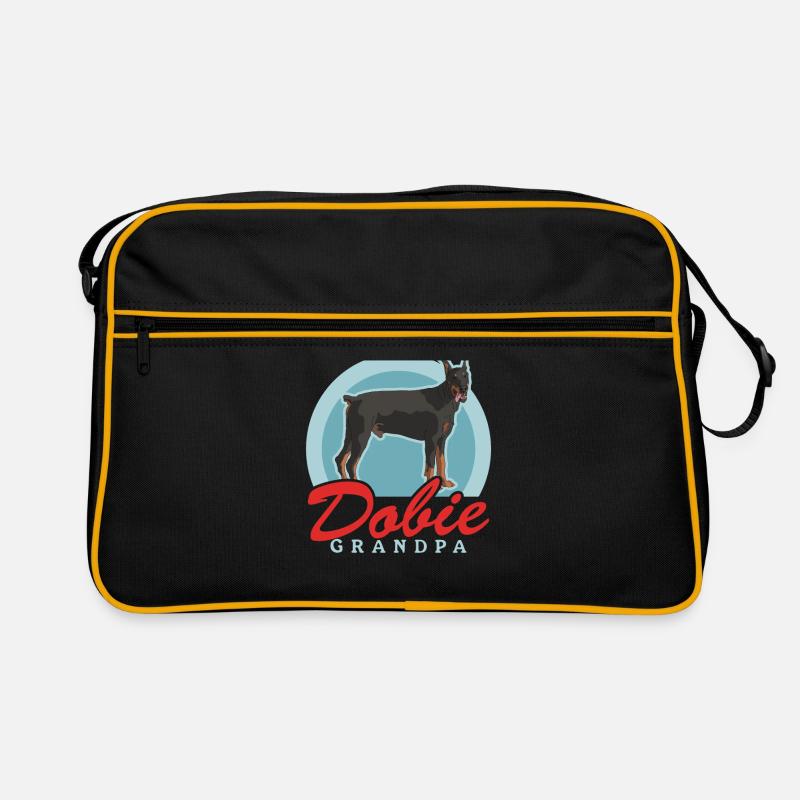Dobermann Dobie Grandpa | Hundebesitzer Geschenk Retro Tasche