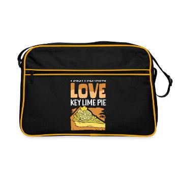 Lime Pie Cake Lemon Cake Gift - Retro Bag - black/gold - Front