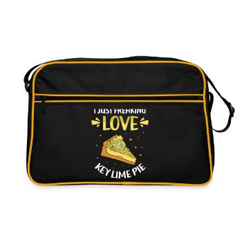 Tarte au citron vert Gâteau au citron cadeau - Sac Retro - noir/or - Devant