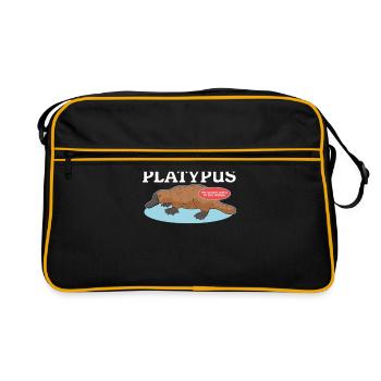 Platypus Platypus Platypus Gift - Retro Bag - black/gold - Front