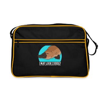Ornithorynque Platypus Cadeau Ornithorynque - Sac Retro - noir/or - Devant