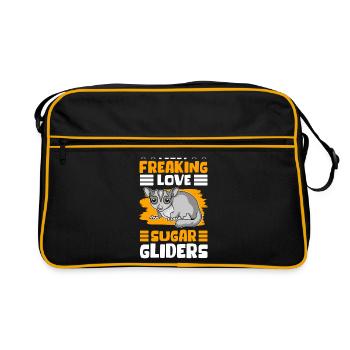 Sugar Glider Mignon Short-head Glider Cadeau - Sac Retro - noir/or - Devant