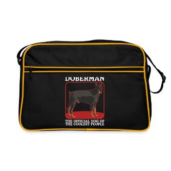 Doberman Dog Dog Owner Gift - Retro Bag - black/gold - Front