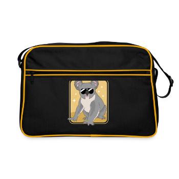 Koala Koalas Koala Bears Koala Bear Cadeau - Sac Retro - noir/or - Devant