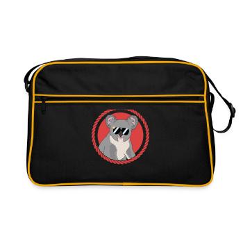 Koala Koalas Koala Bear Koala Bears Cadeau - Sac Retro - noir/or - Devant