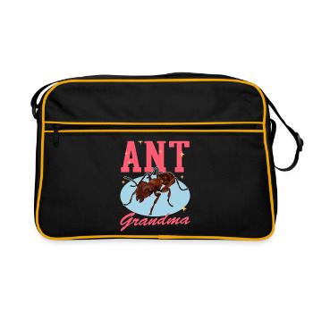 Ants Grandma Formicarium Ant Farm Gift - Retro Bag - black/gold - Front