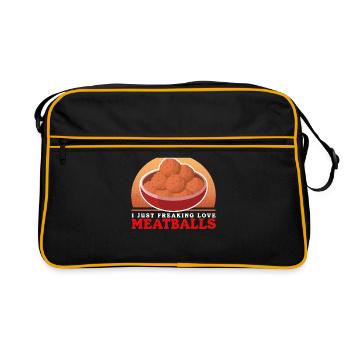Boulettes de viande Boulettes de viande Boulettes de viande Cadeaux - Sac Retro - noir/or - Devant