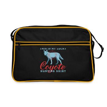 Chasse Chasseur Chasse Chasseresse Permis de Chasse Cadeau - Sac Retro - noir/or - Devant