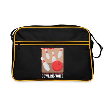 Joueur de quilles Joueur de quilles Cadeau de bowling - Sac Retro - noir/or - Devant