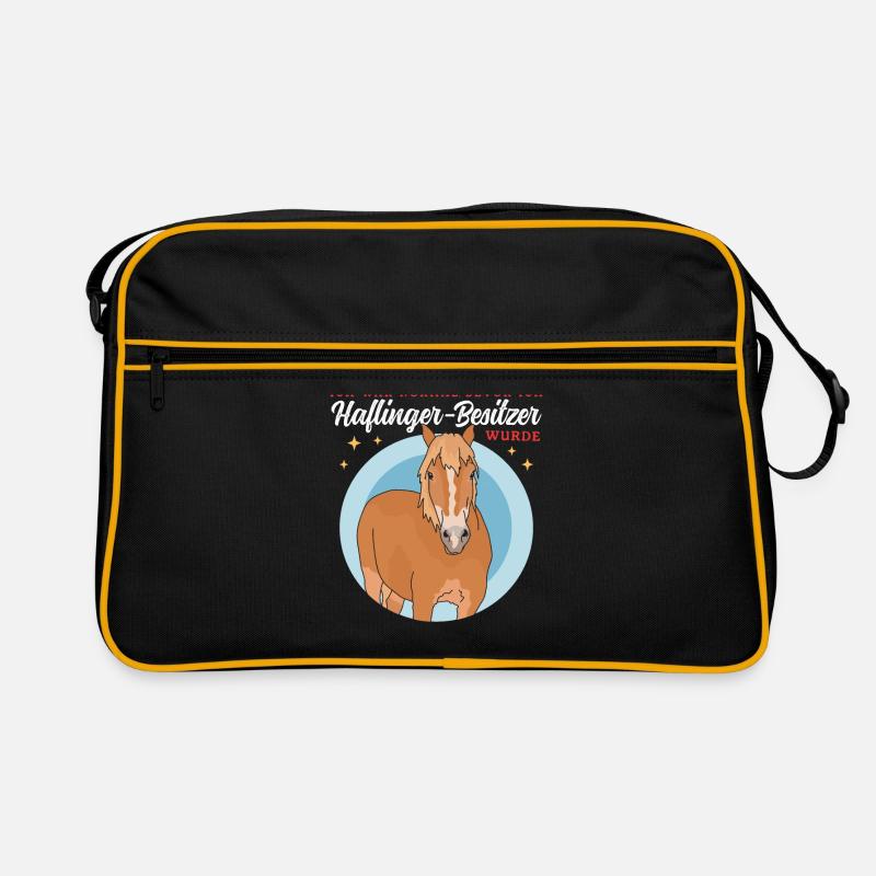Haflinger Pferd Haffi Pferdebesitzer Geschenk Retro Tasche