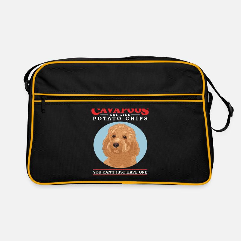 Cavapoo Hund Cavoodle Hundebesitzer Geschenk Retro Tasche