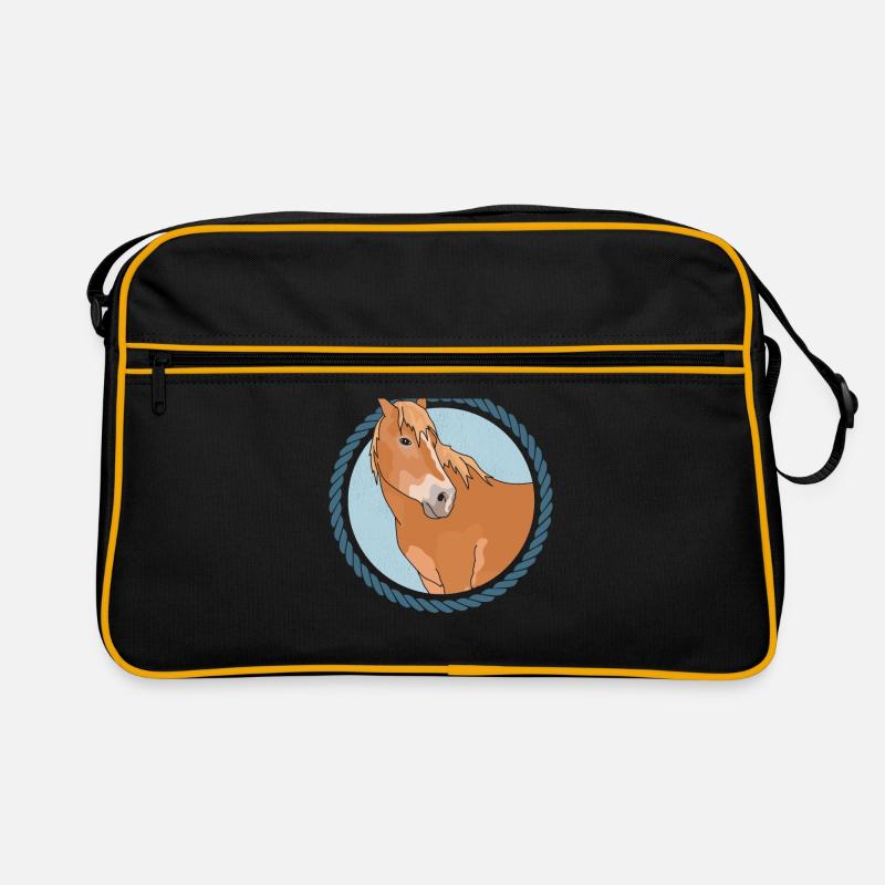 Haflinger Cheval Haffi Cadeau du propriétaire de chevaux Sac Retro