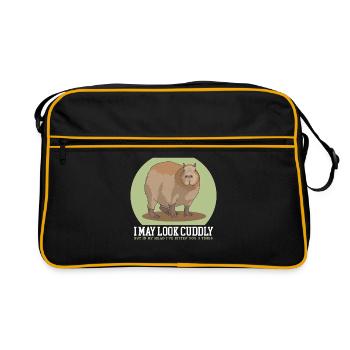 Capybara Capybaras Capybara Capybara Cadeau - Sac Retro - noir/or - Devant