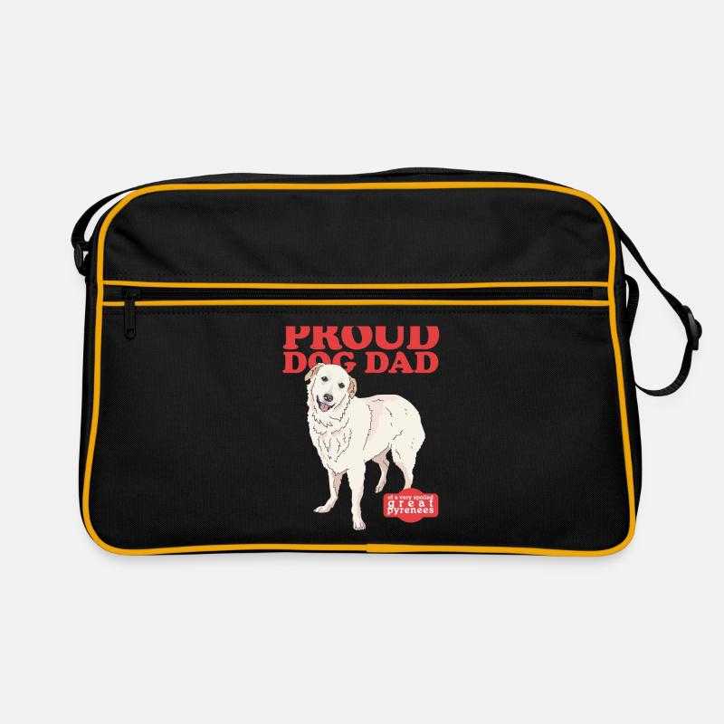 Pyrenäenberghund Dad | Hundebesitzer Geschenk Retro Tasche