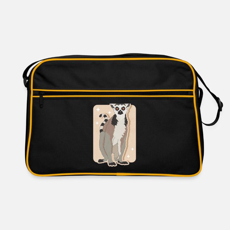 Lemuren Katta Lemur Ringelschwanz Lemure Geschenk Retro Tasche