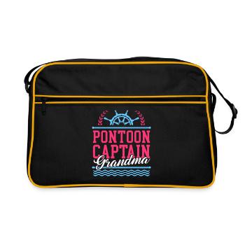 Ponton Capitaine Grand-mère Ponton Ponton Bateau Cadeau - Sac Retro - noir/or - Devant