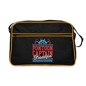 Ponton Captain Grand-père Ponton Ponton Bateau Cadeau - Sac Retro - noir/or - Devant