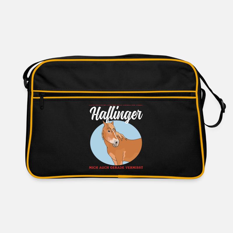 Haflinger Pferde | Haffi Pferdebesitzer Geschenk Retro Tasche